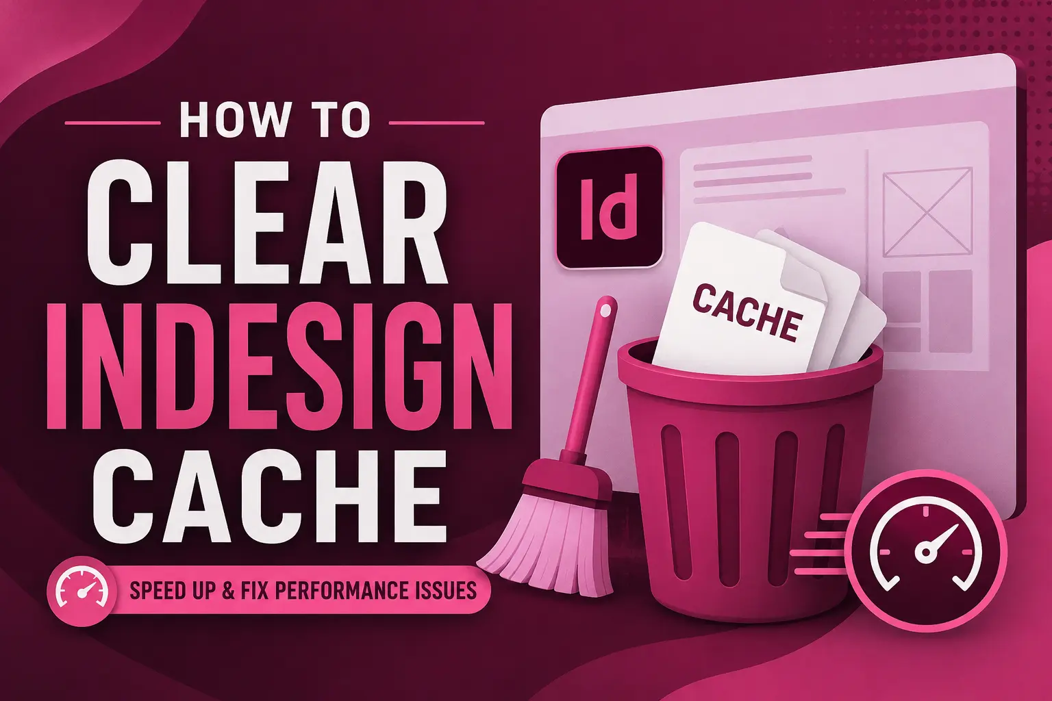 How to clear InDesign cache and fix common performance problems on Windows and Mac.